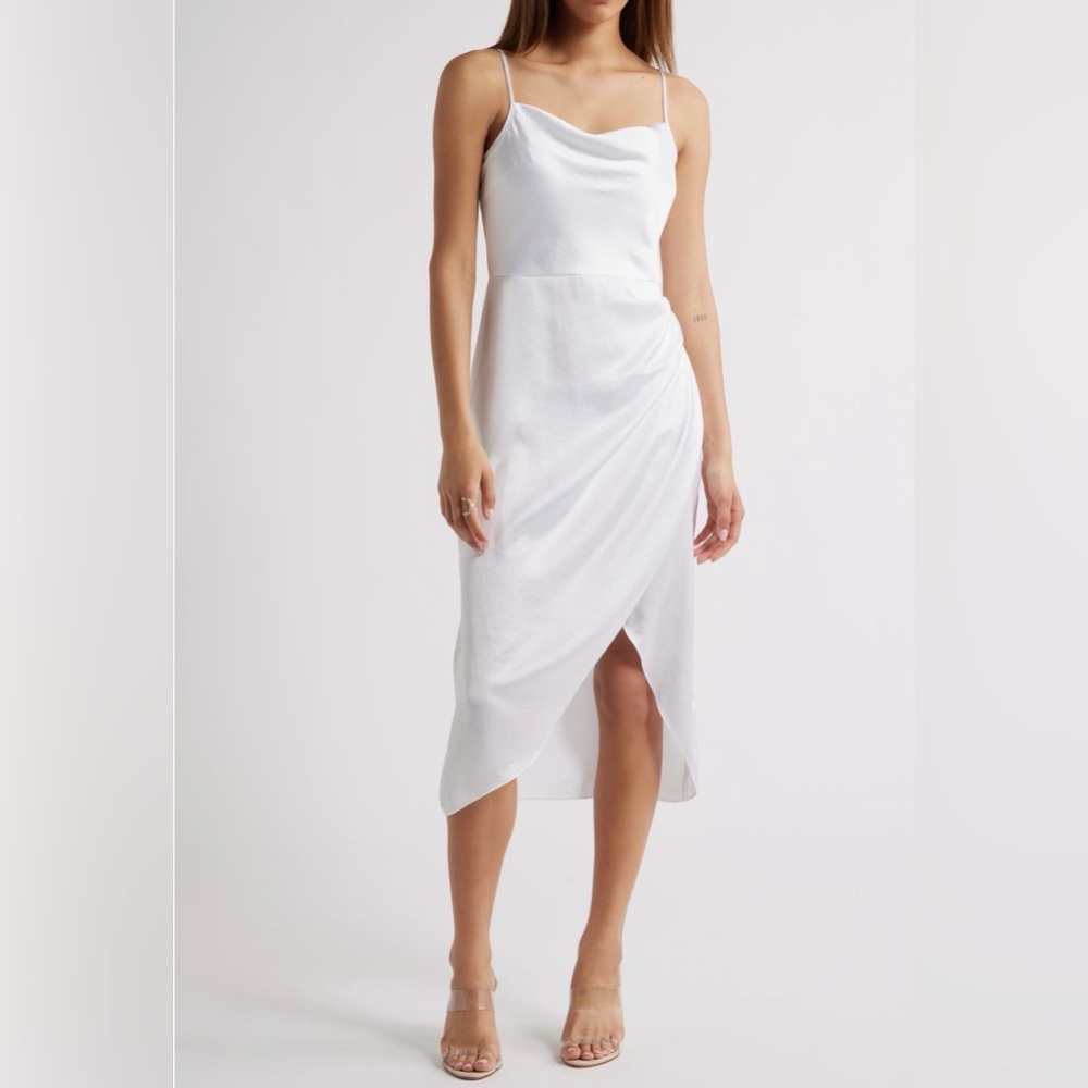 Open Edit
Cowl Neck Satin
Midi Dress